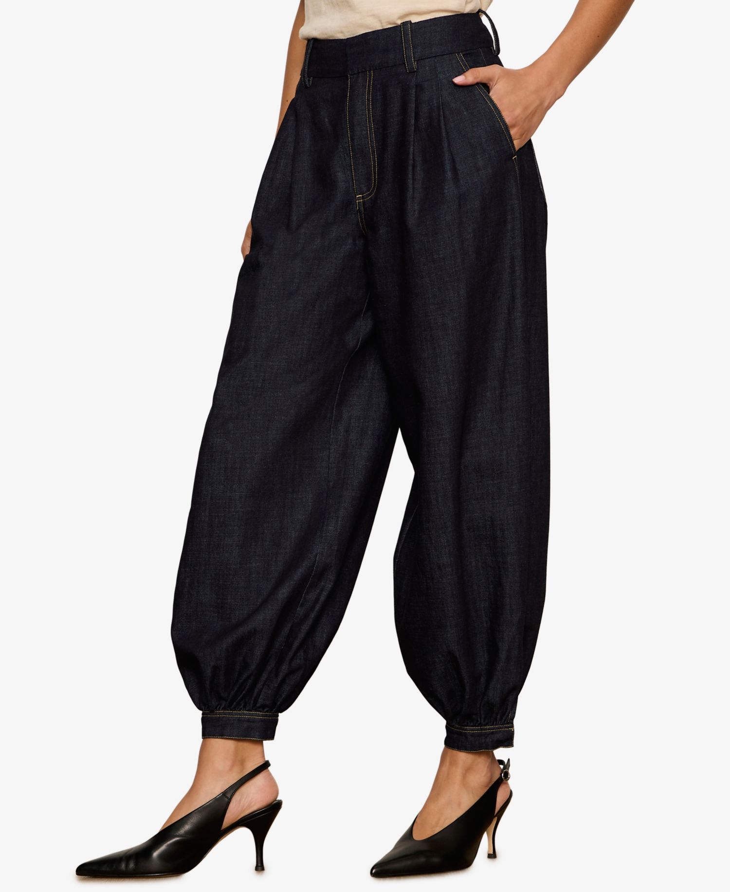 Women's Mid-Rise Balloon-Leg Ankle Jeans