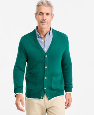 Men's Cotton Tipped Button-Up Cardigan, Macy's Exclusive