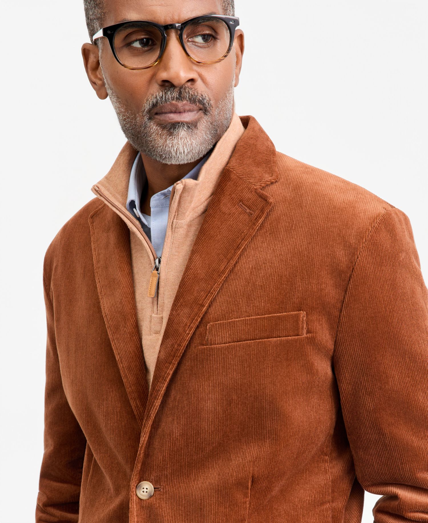 Men's Regular-Fit Corduroy Notch-Lapel Blazer
