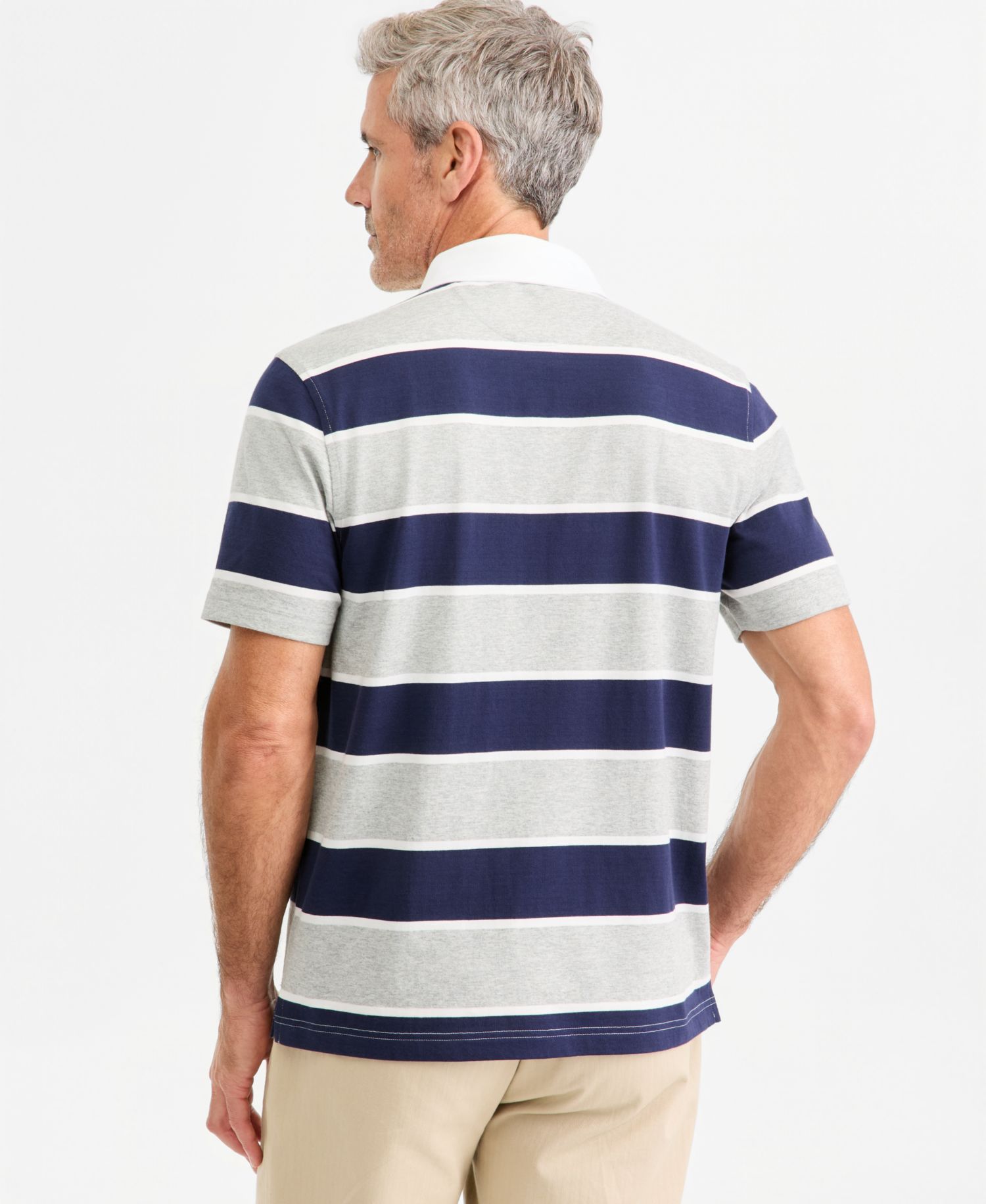 Men's Stripe Short-Sleeve Rugby Shirt