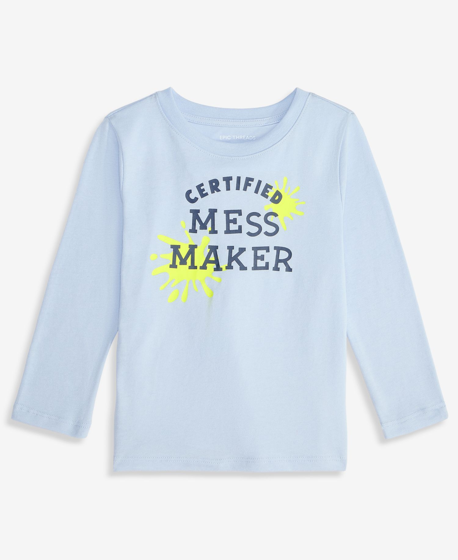 Toddler Boys' 12M-5T Long-Sleeve Mess Maker T-Shirt