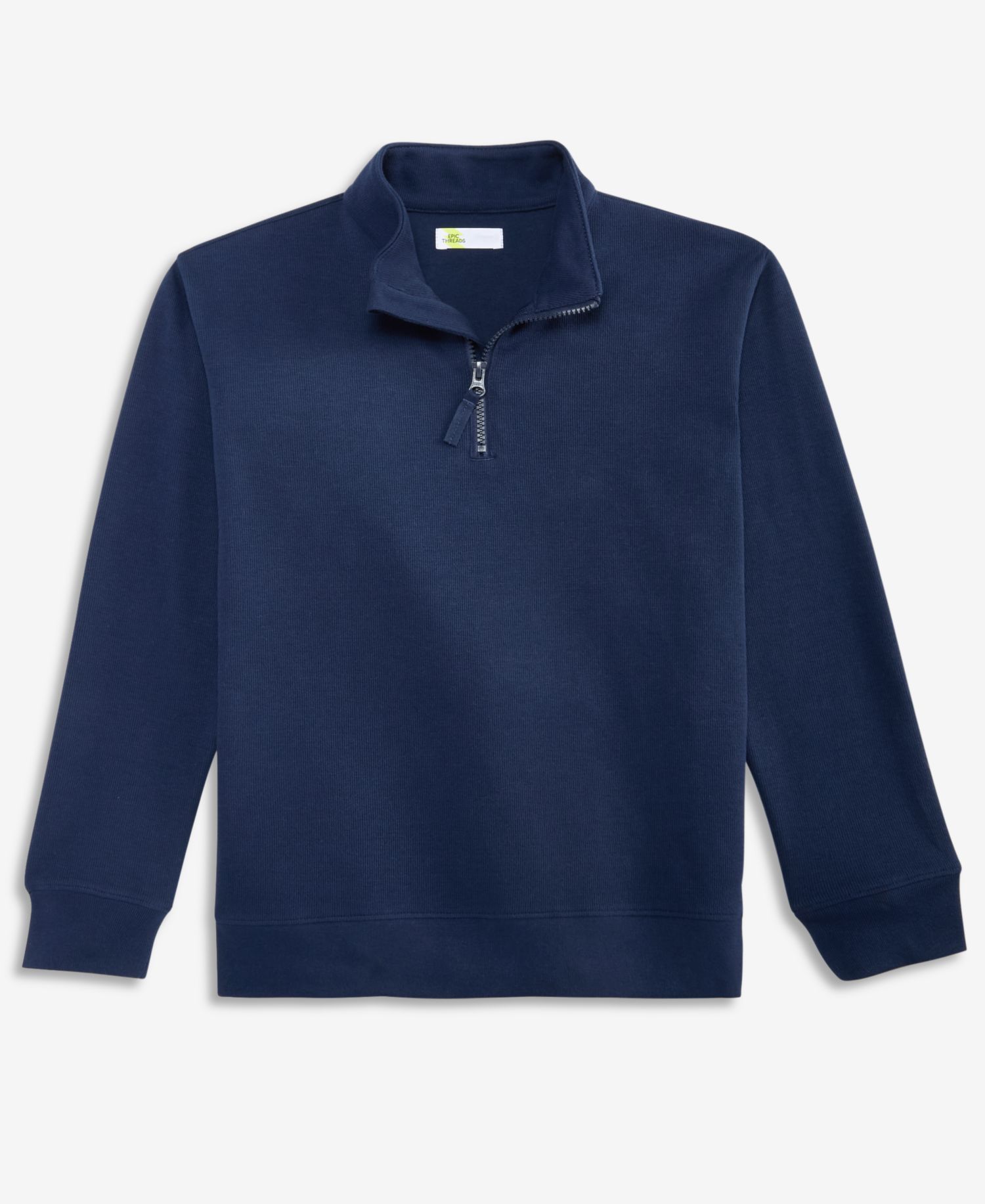 Boys' XS-XL Ribbed Quarter-Zip Sweater