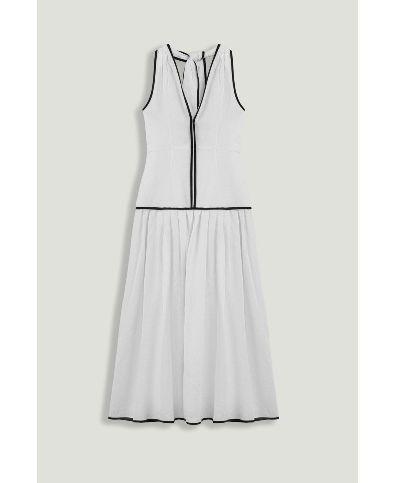 Women's Binding Detail Halterneck Midi Dress