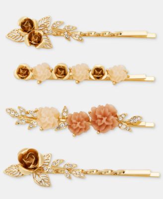 Flower Bobby Pins, 4-Piece Set