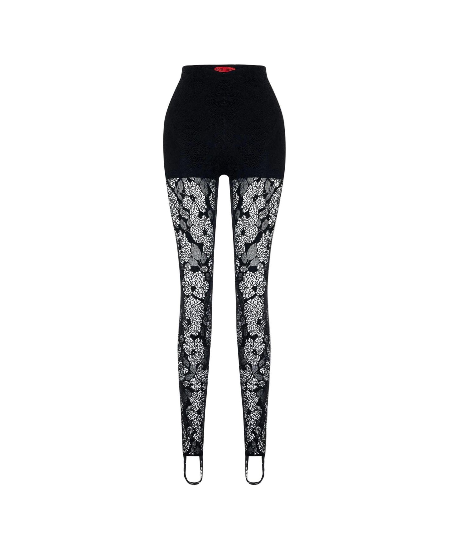 Женские леггинсы PCFG The Party Edit Lace Leggings with Built In Ribbed, цвет: Чёрный — фото 4