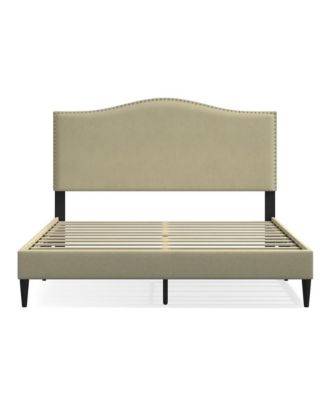 Leighford Queen Platform Bed Light Gray