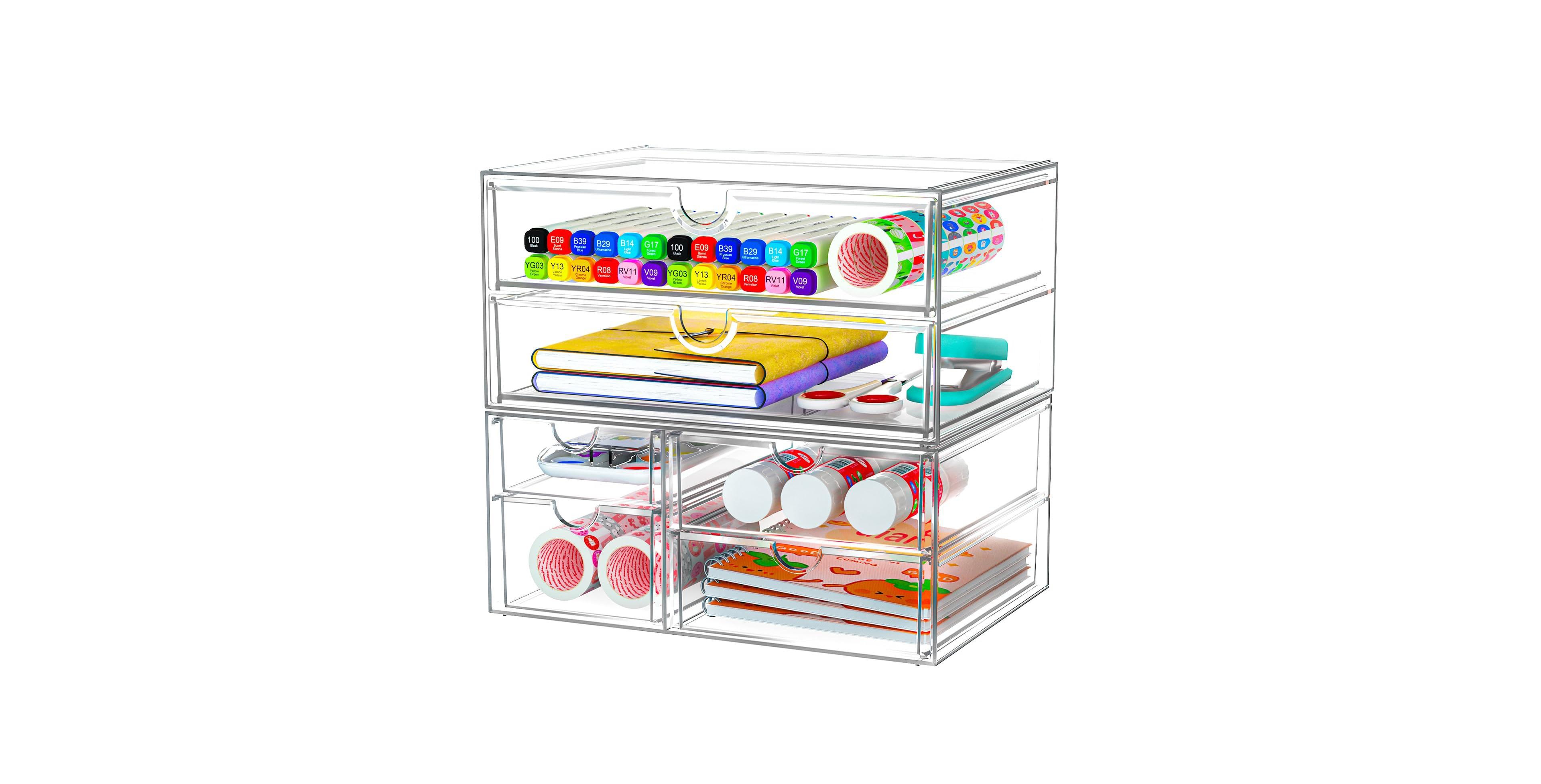 Xdovet Organizer 6 Drawers Bathroom Makeup Desk Office Pencil Storage