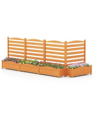 Air Conditioner Fence Planter Box 2-Panel Freestanding  Privacy Screen