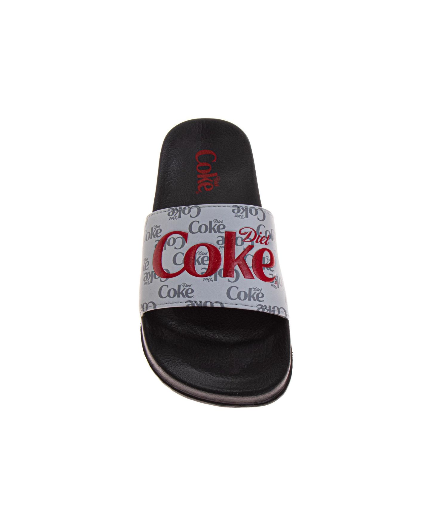 Мужские сандалии Coca-Cola Classic Script Pillow Slides UltraSoft Quick Dry Comfort, цвет: Серый чёрный — фото 3