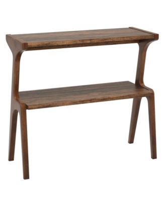 2 Tier Sofa Side Table with Storage Shelf for Living Room
