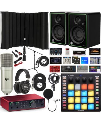 Scarlett Solo 4th Gen 2x2 USB Audio Interface Bundle with Software, Monitors, Arm and  More