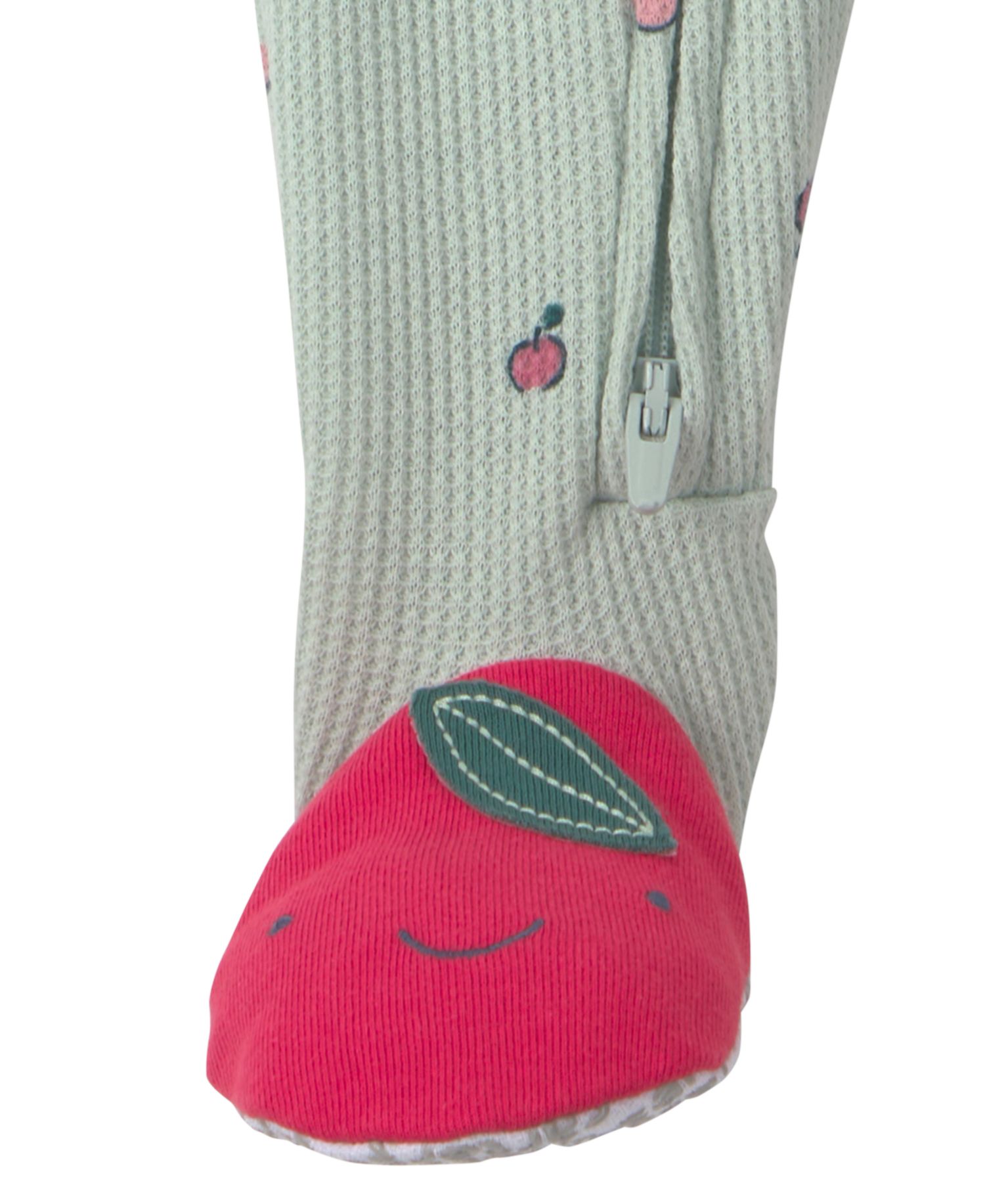 Baby Girls' Apple Thermal Long-Sleeve Footed Pajama
