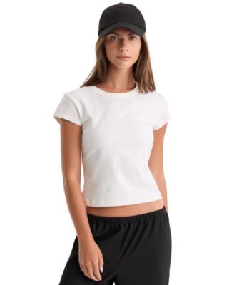 Women's Cap-Sleeve Crewneck T-Shirt