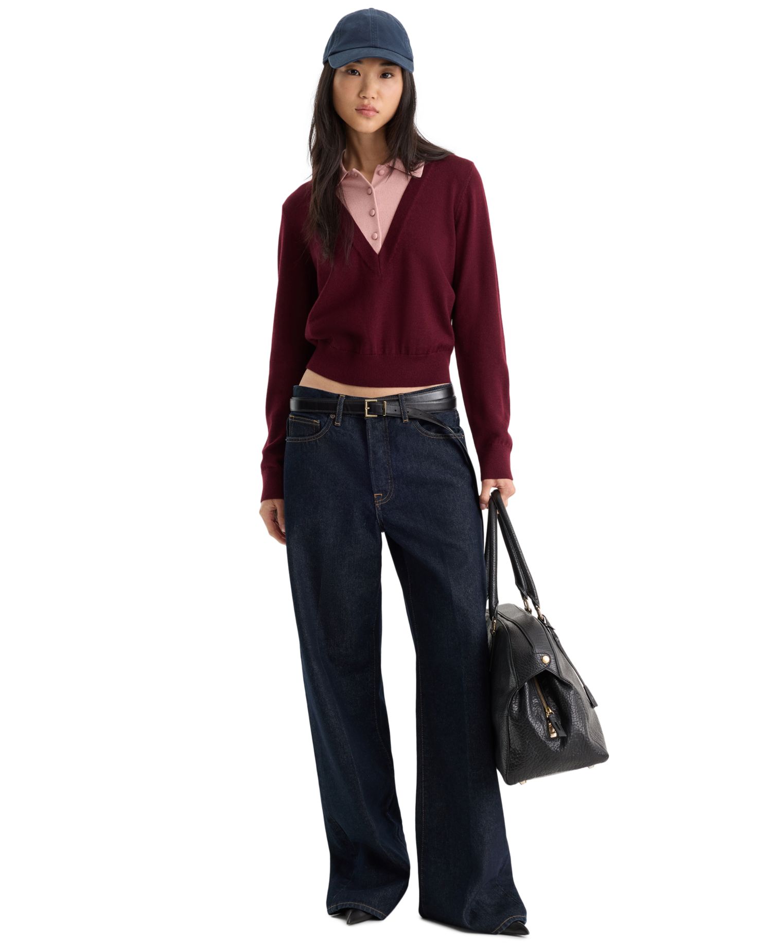 Women's Two-In-One Collared Sweater