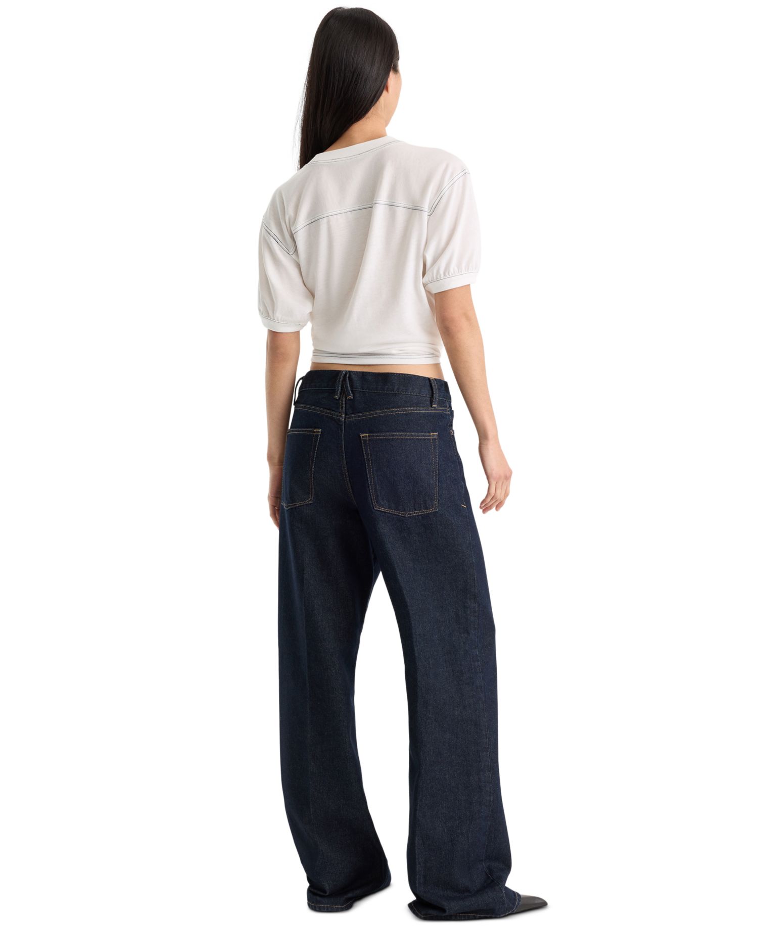 Women's Vintage Low Slung Straight Baggy Jeans