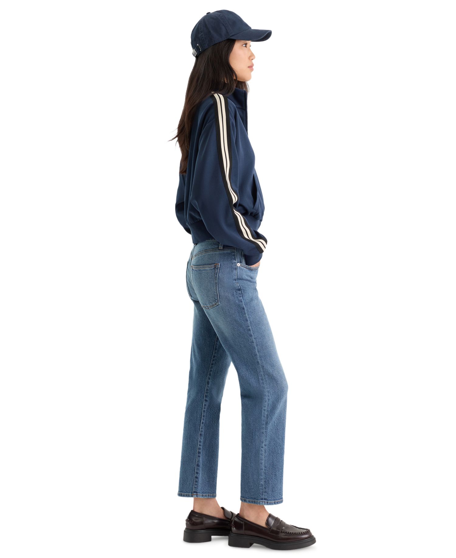 Women's Vintage Form-Hugging Straight Jeans