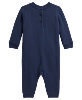 Polo Ralph Lauren Baby Boys' Polo Bear Fleece Coverall - Macy's