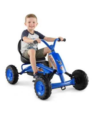 Go Kart for Kids 4 Wheel Toddler Ride On Pedal Car w/ Steering Handlebars