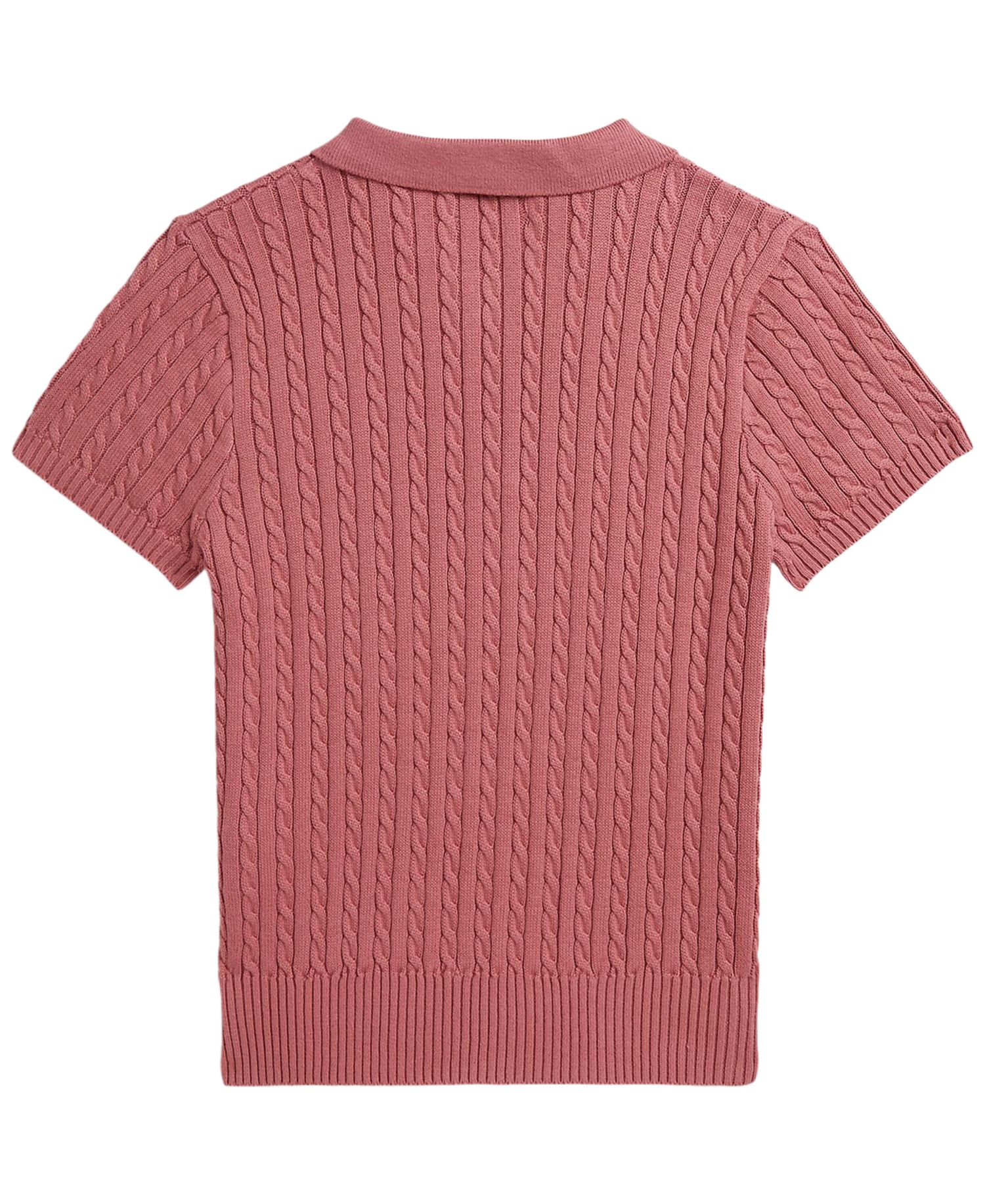 Girls' 7-16 Short-Sleeve Polo Sweater