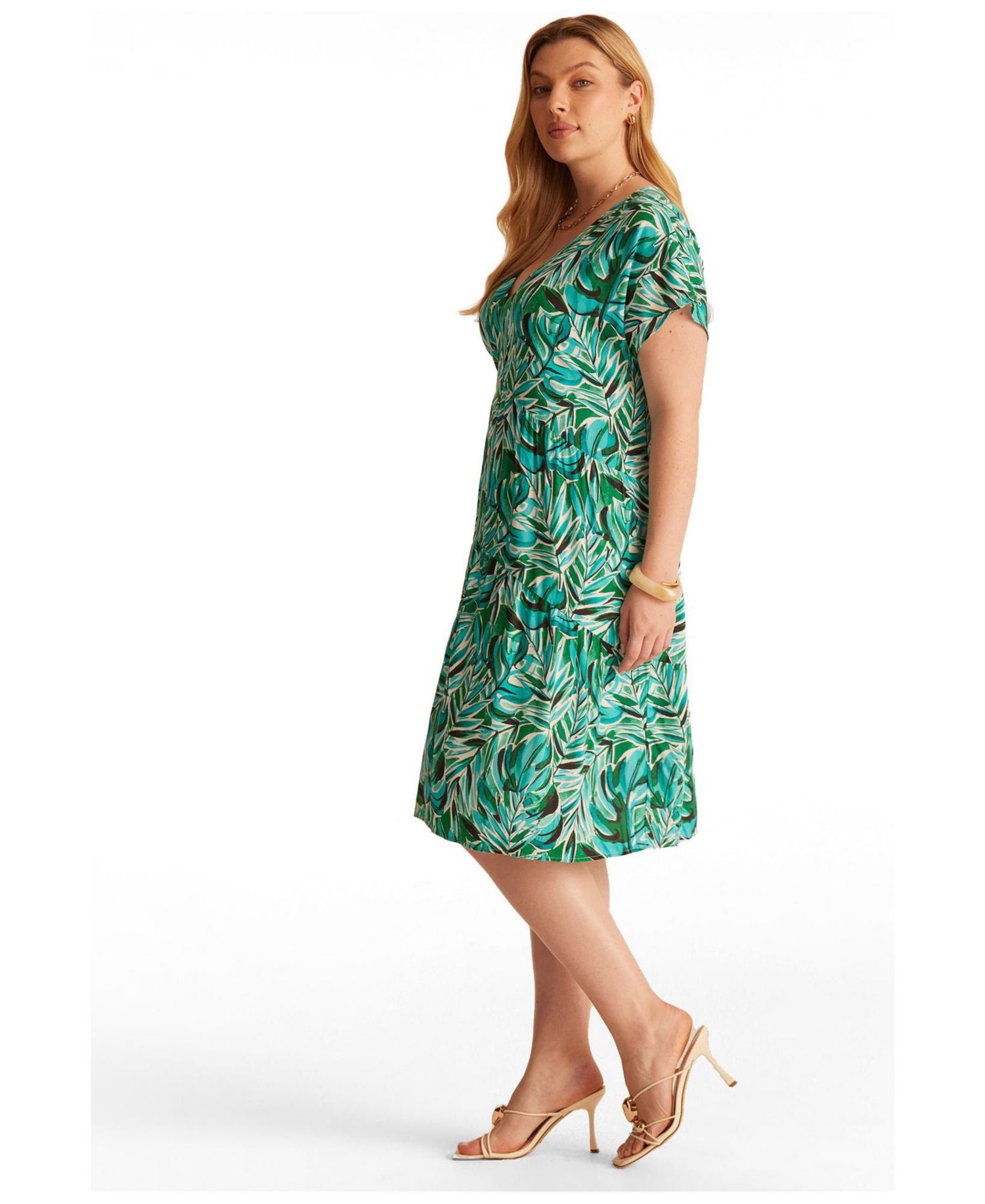 Women's Antibes Resort V-Neck Print Shift Mini Dress
