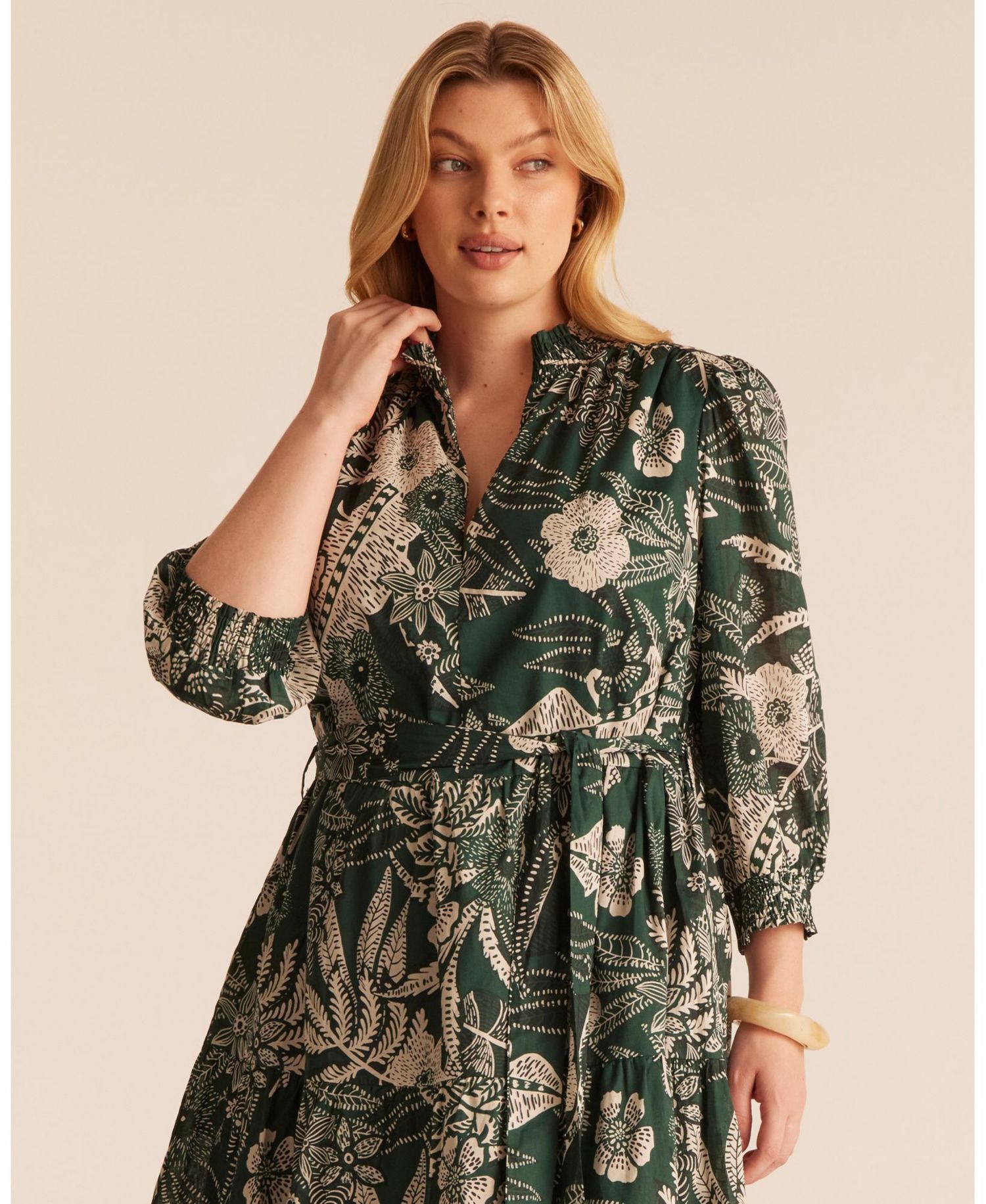 Women's Sea Lily Collared Zip-Front Mini Shirt Dress
