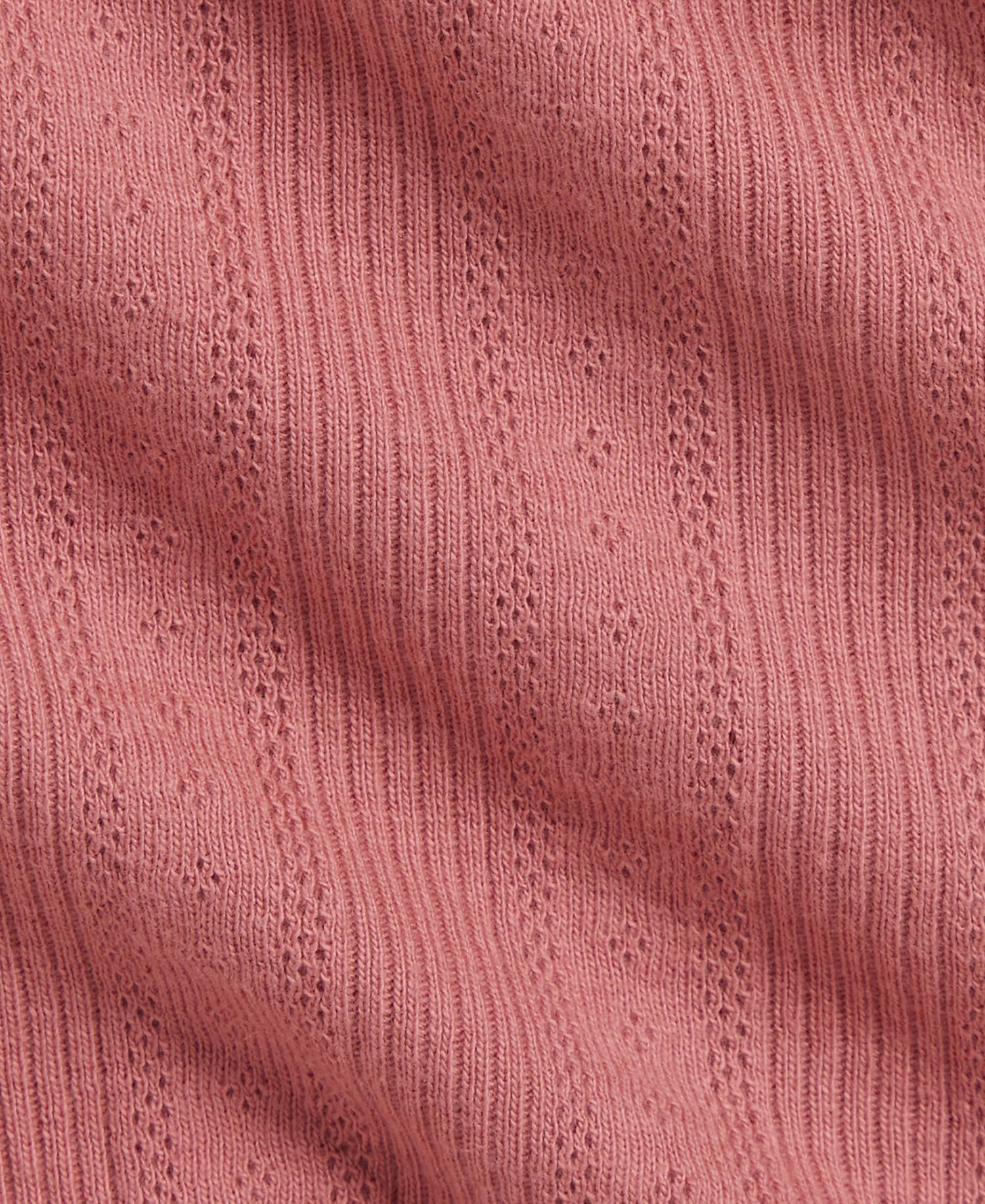 Baby Girls' Pointelle Knit Cotton Top and Leggings, 2-Piece Set