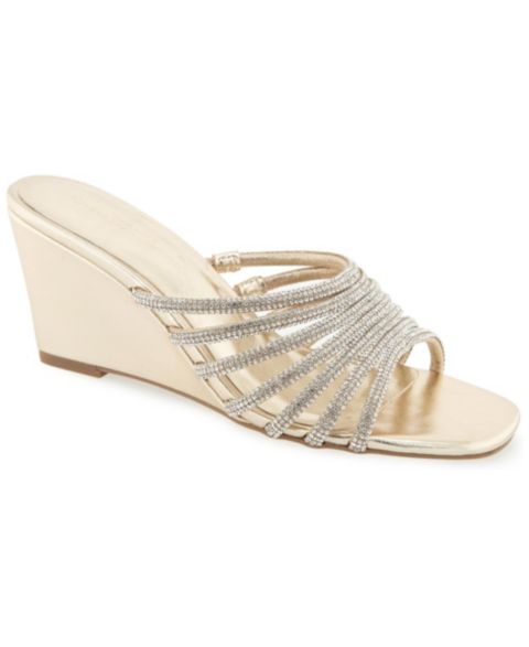 Женские сандалии Christian Siriano Lenix Wedge Evening Sandal, цвет: Platino