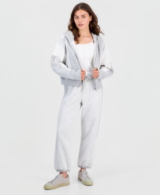 Petite Crochet-Trim Drawstring Joggers