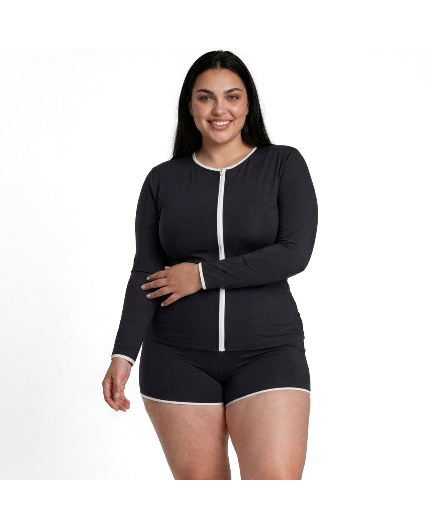 Plus Size Full Zip Peyton Two-Toned Collection