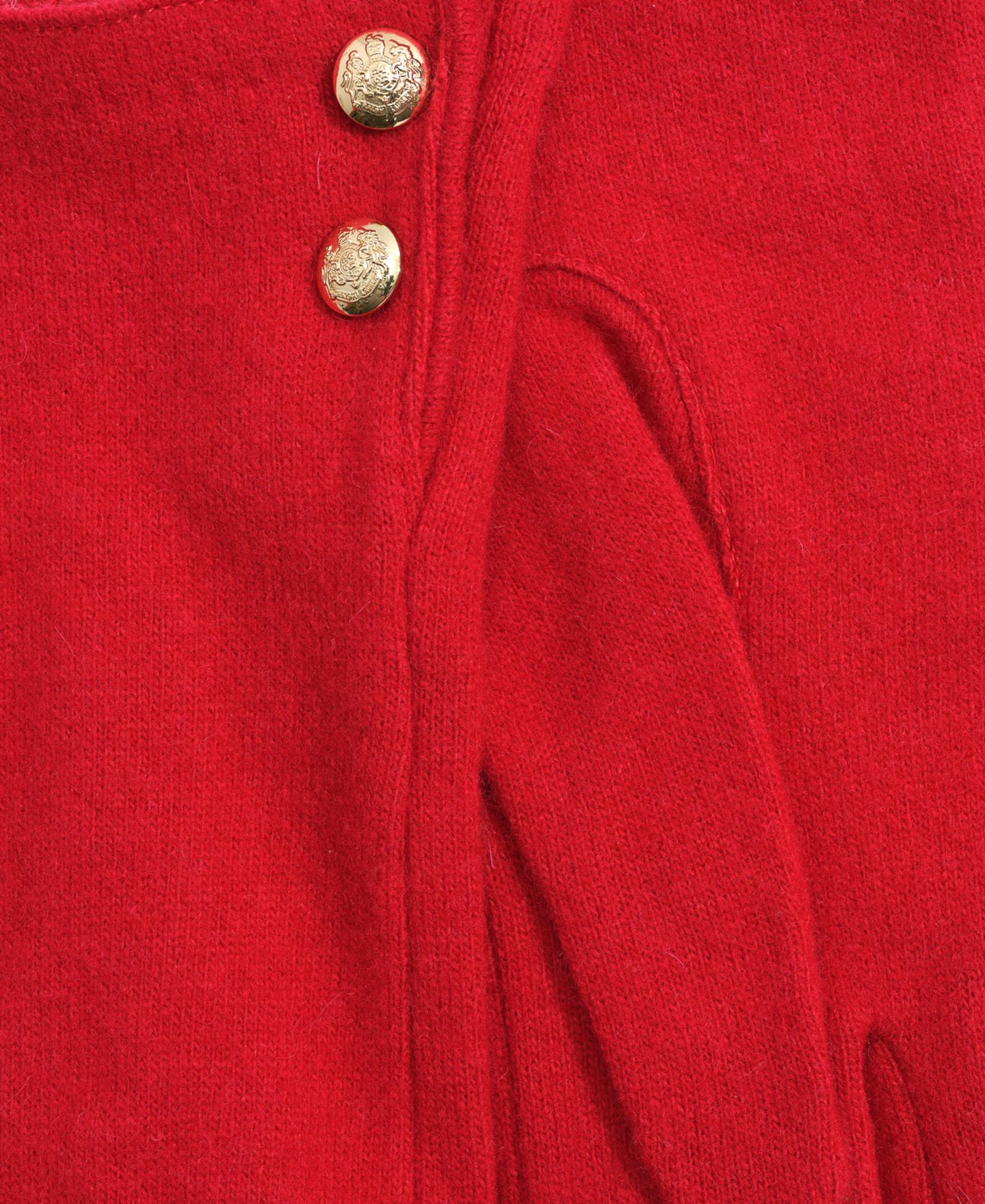 Женские перчатки Lauren Ralph Lauren Two Button Cashmere Blend Touch Gloves, цвет: 621 Красный — фото 5