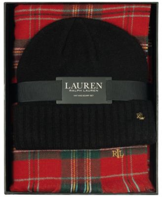 Woven Scarf and Knit Beanie Set