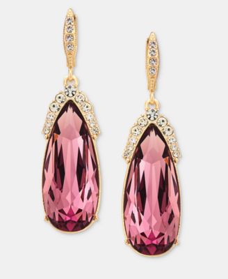 Crystal Pear-Shape Drop Earrings 