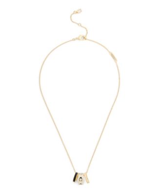 Faux-Stone Signature C Enamel Rondelle Necklace