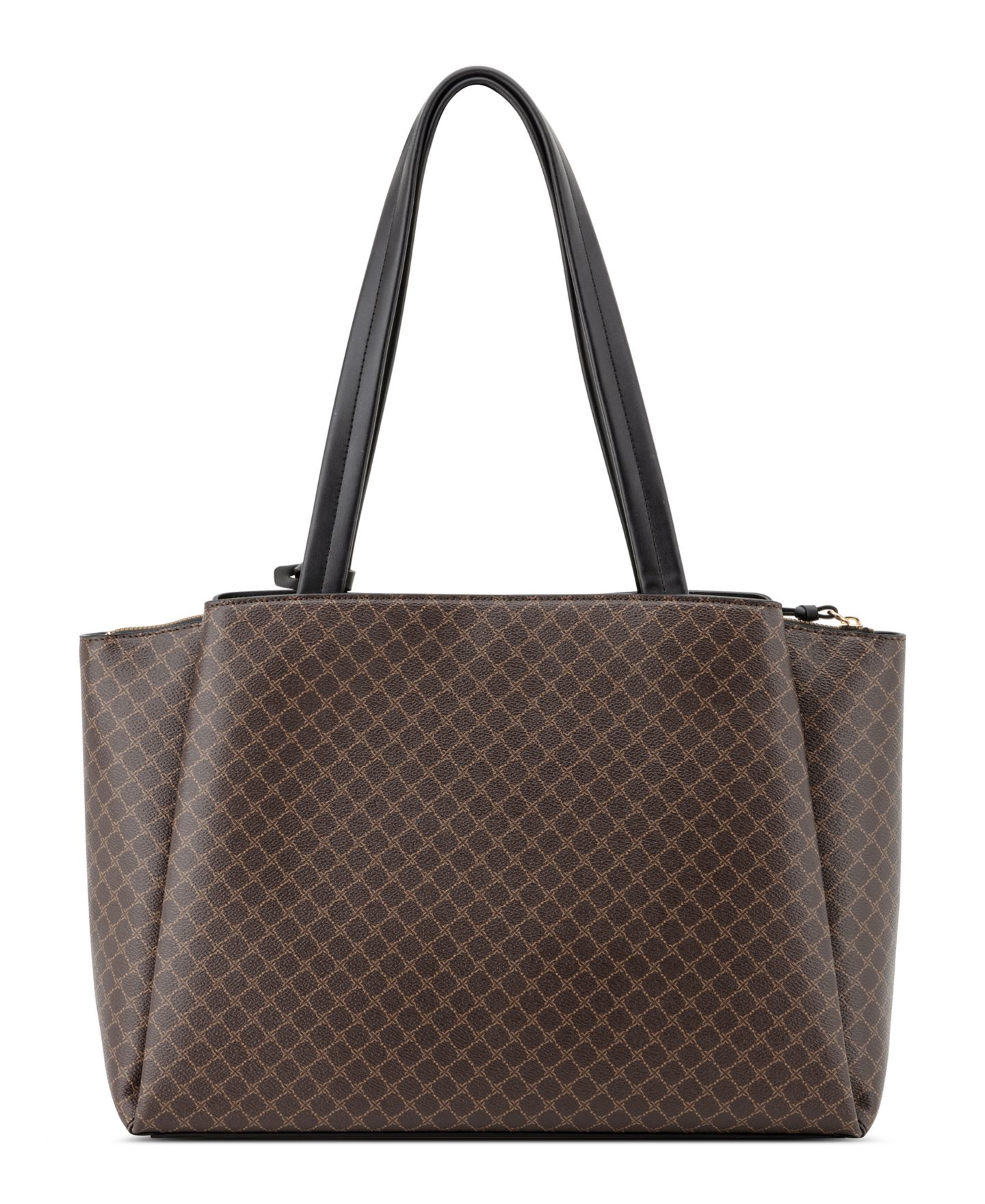 Женская сумка Nine West Luela Tech Extra-Large Tote Handbag, цвет: Чёрный / Коричневый — фото 2