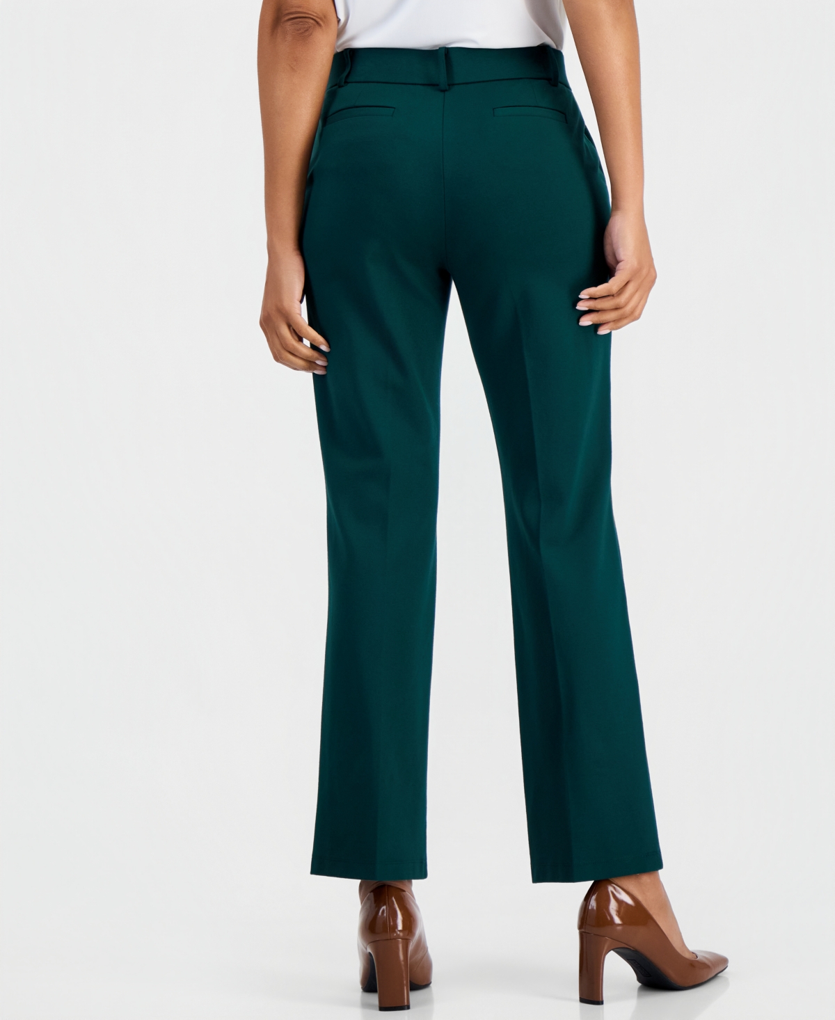 Kasper Petite Modern Compression Slim-Leg Pants