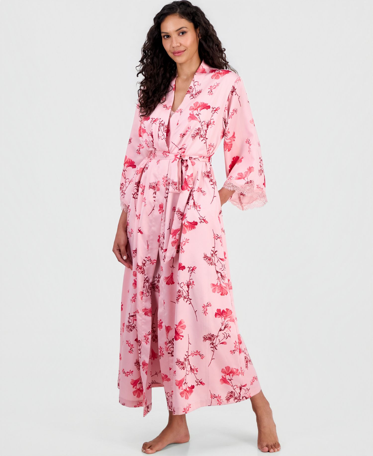 Women's Lace-Trim Satin Nightgown