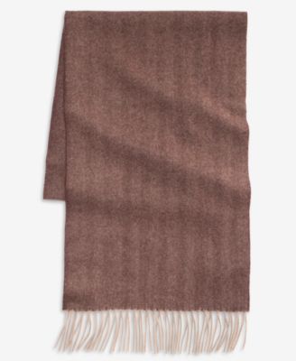 Men's Cashmere Herringbone Scarf