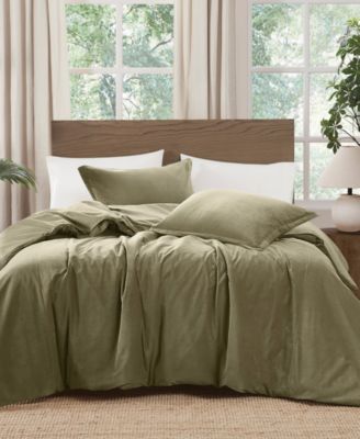 Matte Cotton Velvet 3-Piece Comforter Set, King