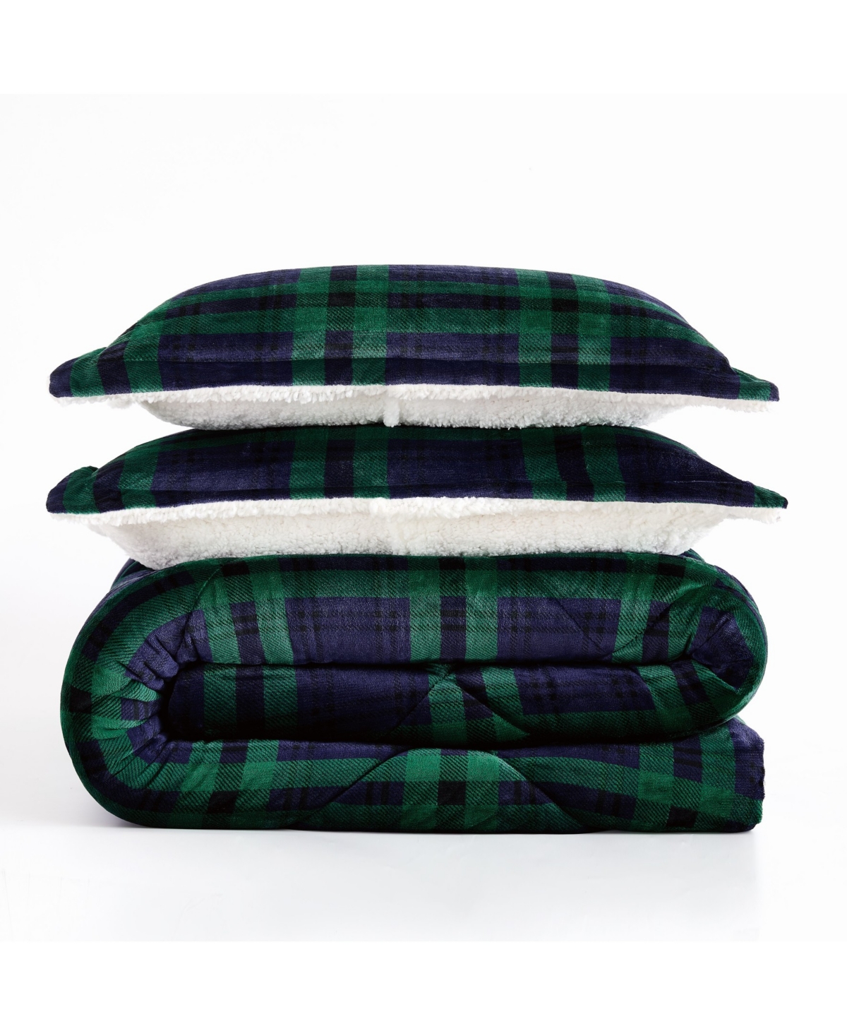 Truly Soft Cuddle Warmth Tartan Plaid 3-Piece Comforter Set