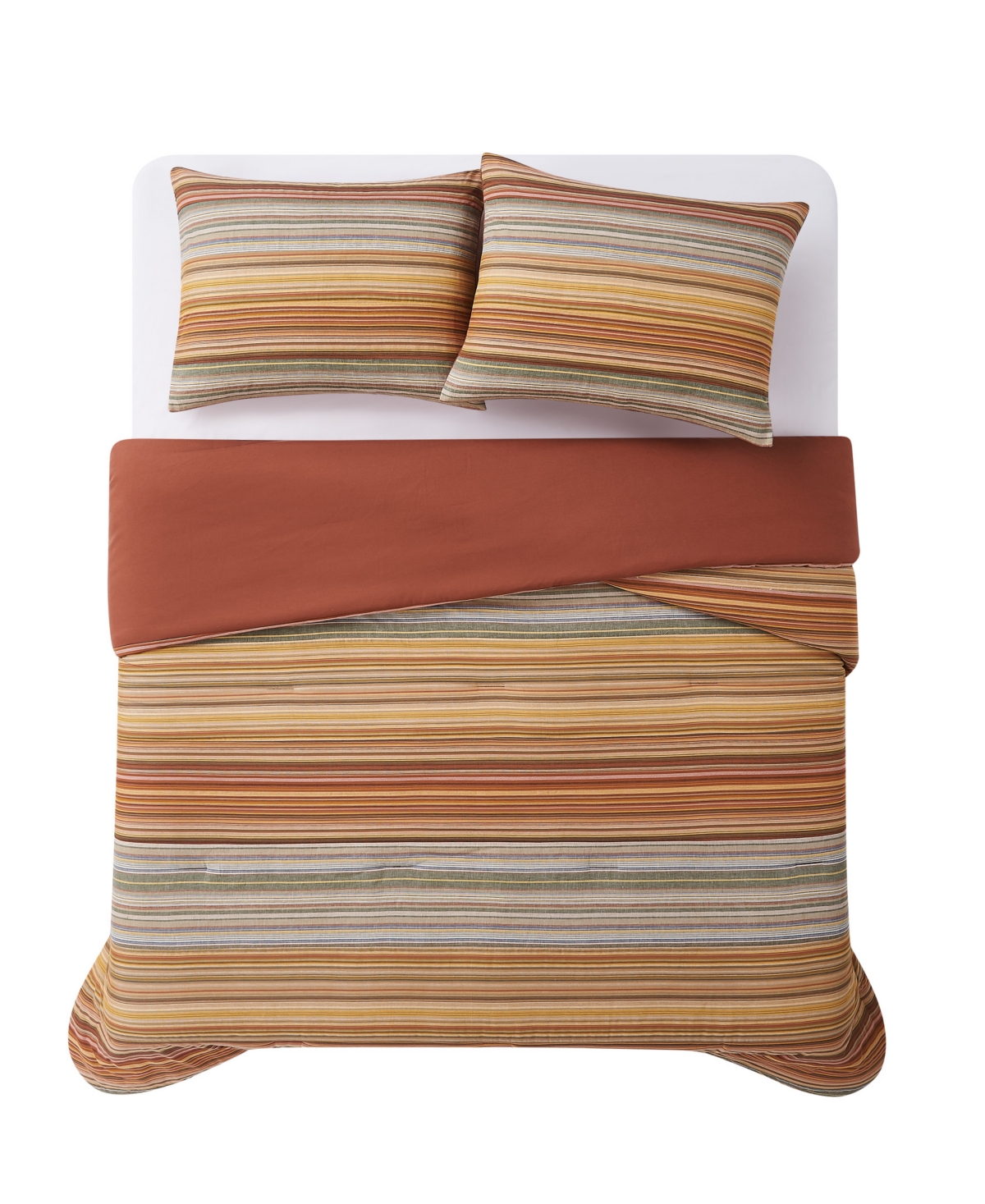 Brooklyn Loom Sunset Stripe Yarn Dye 3-Piece Comforter Set