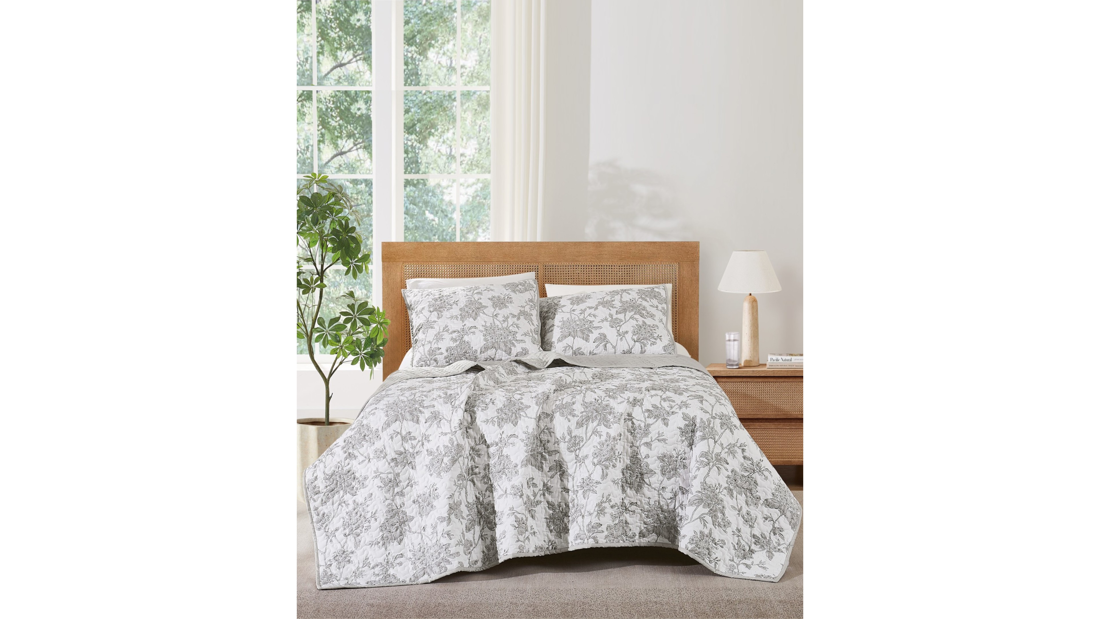 Brooklyn Loom Mila Floral 2-Piece Quilt Set, Twin/Twin Xl