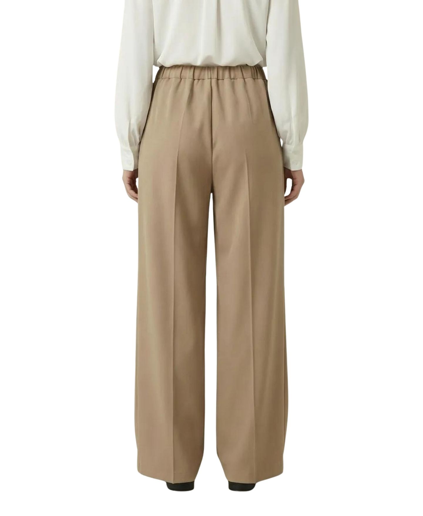 Женские брюки Modenaire Wide-Leg Drawstring-Waist, цвет: Хаки — фото 5