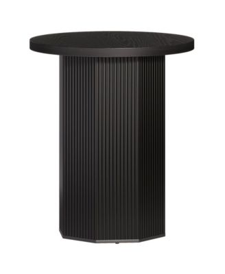 Round End Table with Stable Pedestal Base for Living Room