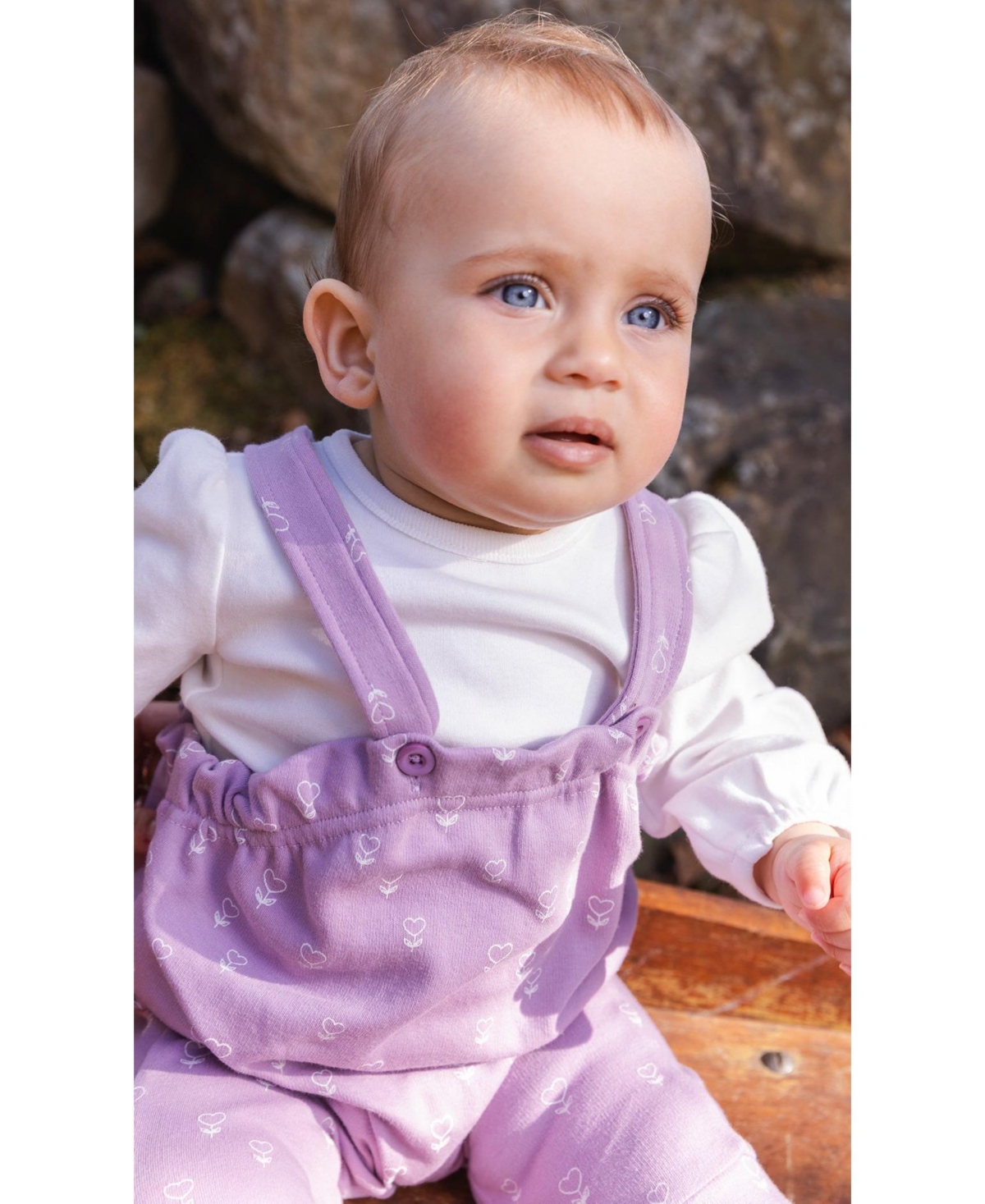 Deux par Baby Girl ( 3M to 24 M ) Cotton Onesie and Overall Set Floral Print