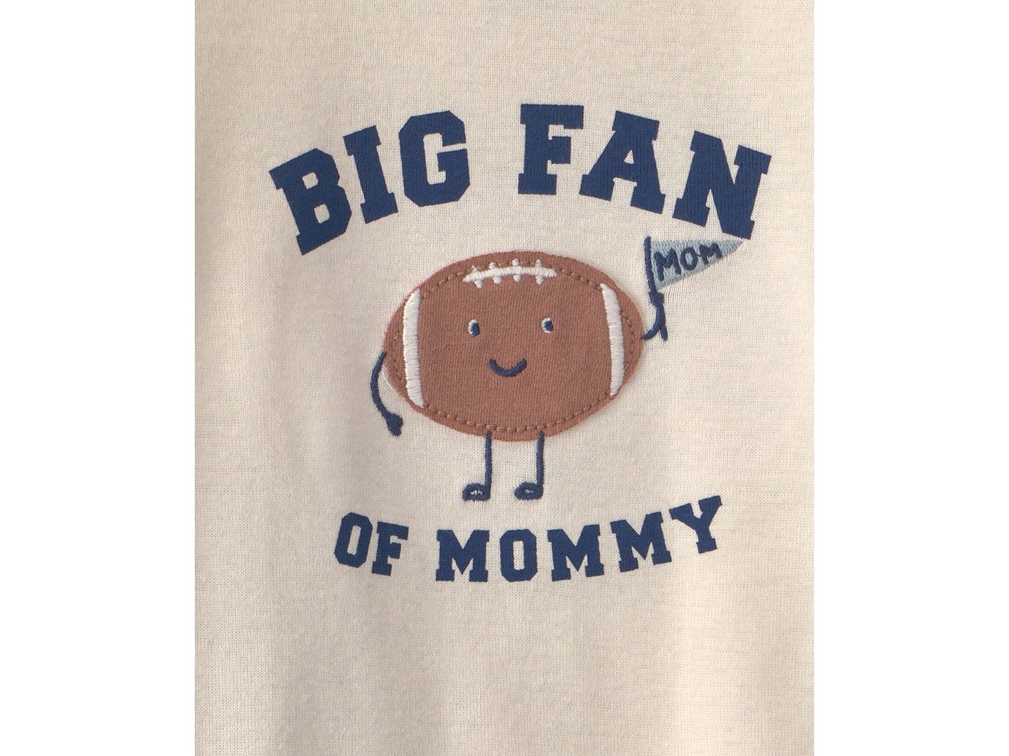 Детский футбольный комплект Carter's Big Fan Of Mommy для малыша: боди и брюки, 2 предмета, цвет: Красный / Кремовый — фото 3