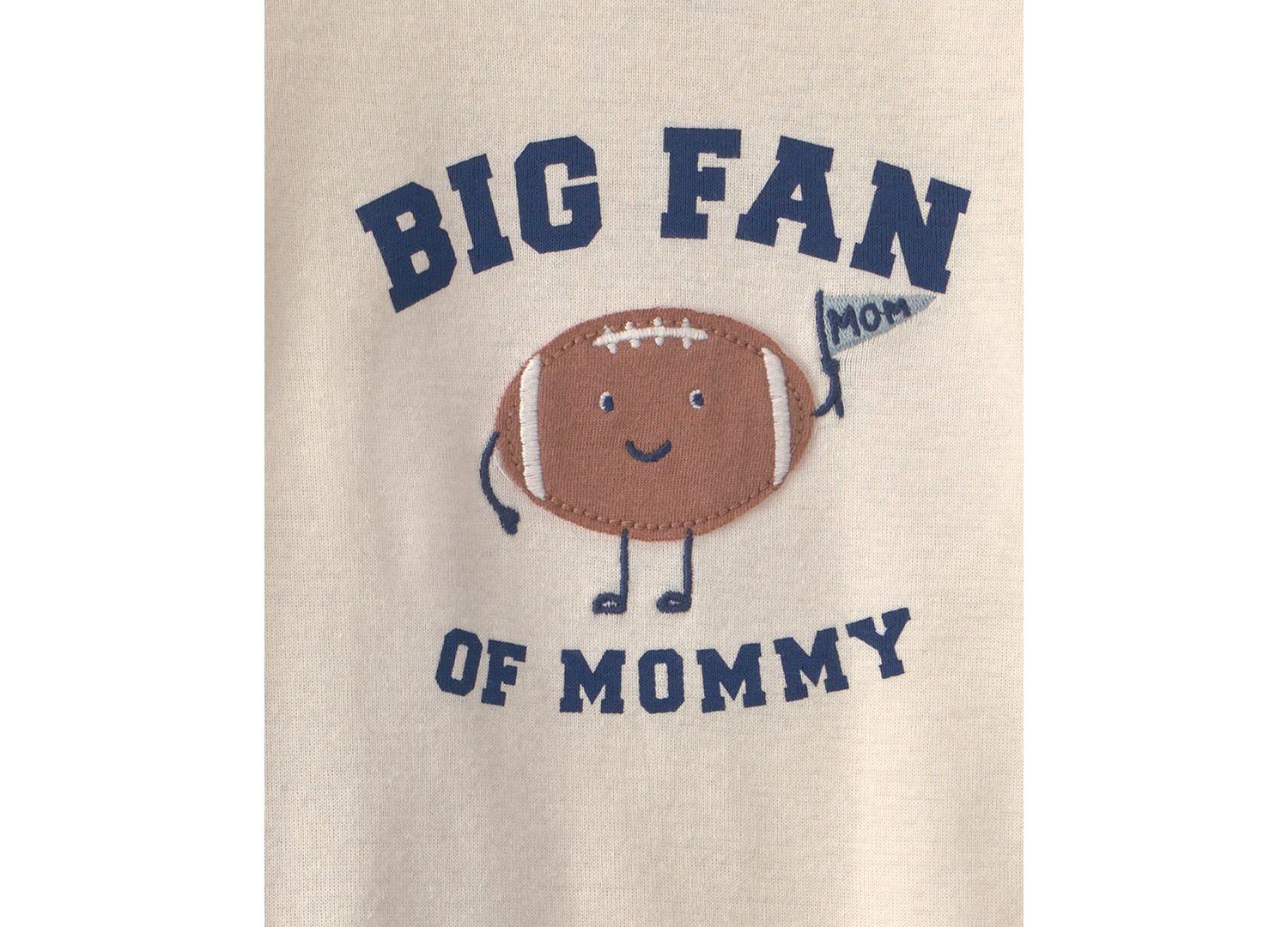 Baby Boys' Big Fan Of Mommy Football Long-Sleeve Bodysuit and Pants, 2-Piece Set