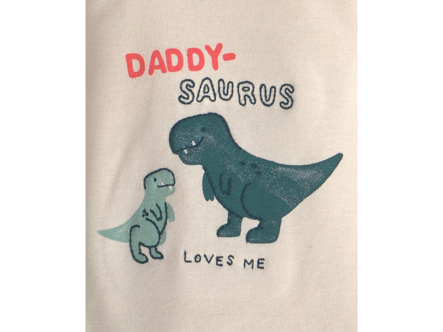 Детский комплект Carter's Daddy-Saurus Loves Me для малыша: боди и брюки, 2 предмета, цвет: Зелёный / Кремовый — фото 3