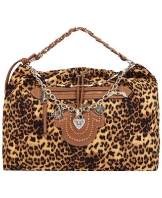 Women's Leopard Print Soft Hobo Bag