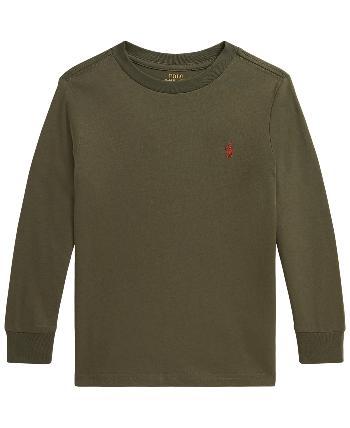 Polo Ralph Lauren Toddler and Little Boys Cotton Jersey Long-Sleeve T-shirt - Cruise Olive