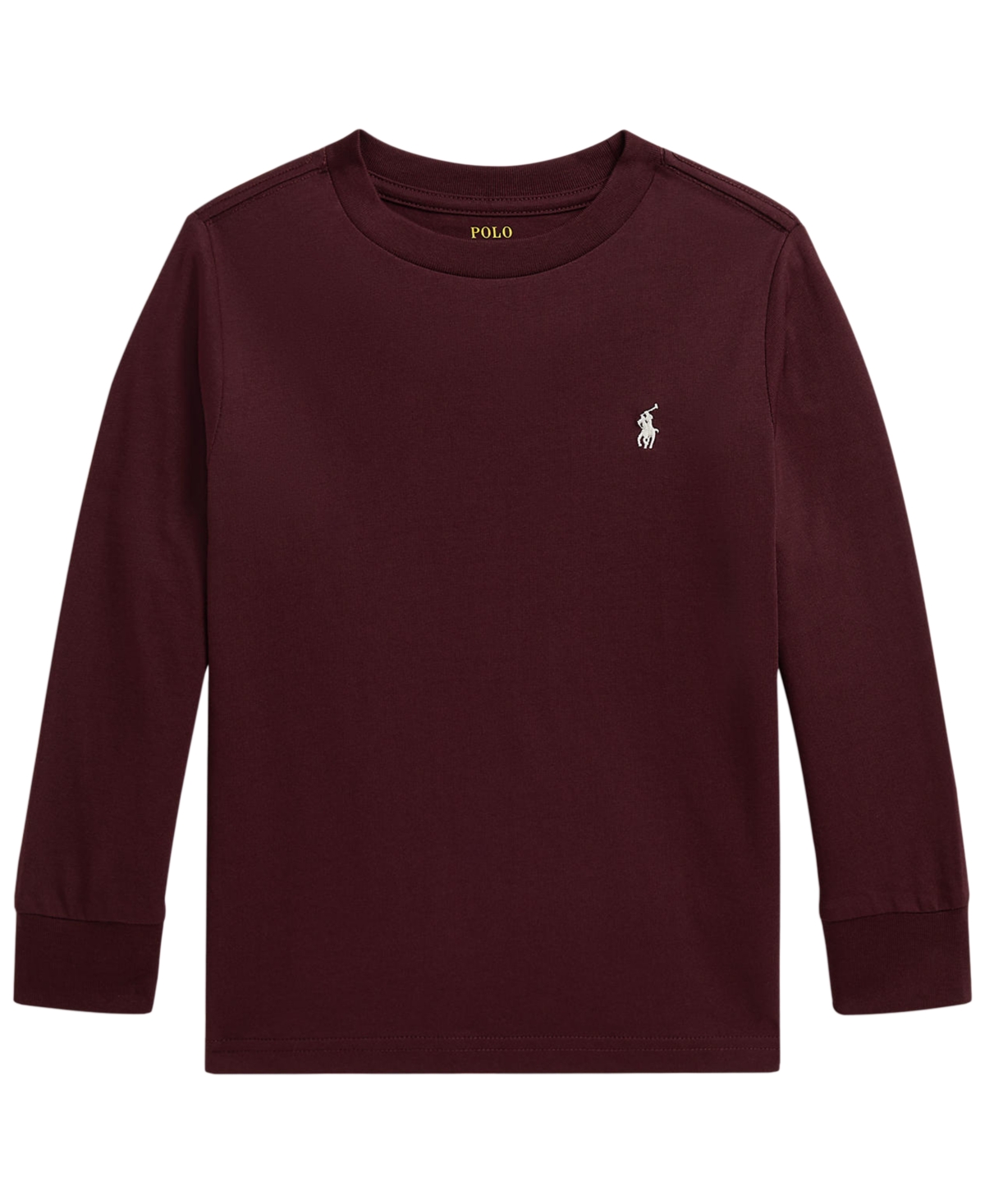 Polo Ralph Lauren Toddler and Little Boys Cotton Jersey Long-Sleeve T-shirt - Rich Ruby
